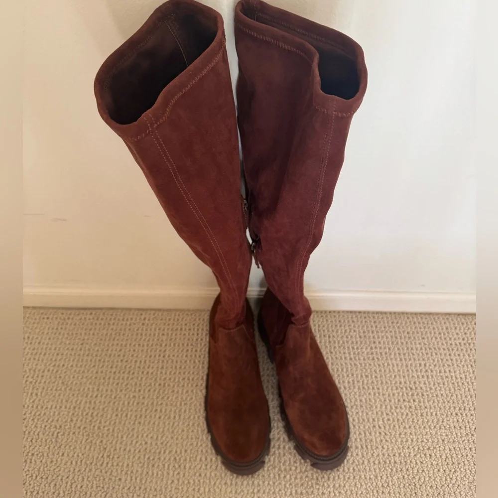 Kelsi Dagger Brooklyn Logan Over the Knee Chocolate Boot - Size 9 - NEW W/O BOX